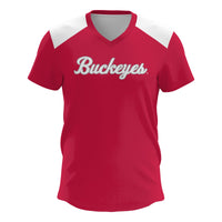 Ohio State Buckeyes Lacrosse Jersey, Scarlet Lightweight Sportswear Jersey Shirt, Lightweight Breathable Athletic Jersey, Casual Gift for Men