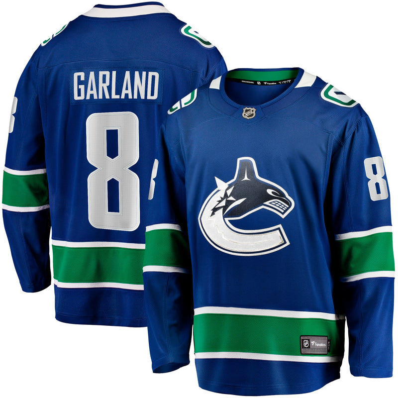 Conor Garland Vancouver Canucks Hockey Jersey, Blue Breakaway Sportswear Jersey Shirt, Long Sleeve Hockey Sweater Jersey, Casual Gift for Men