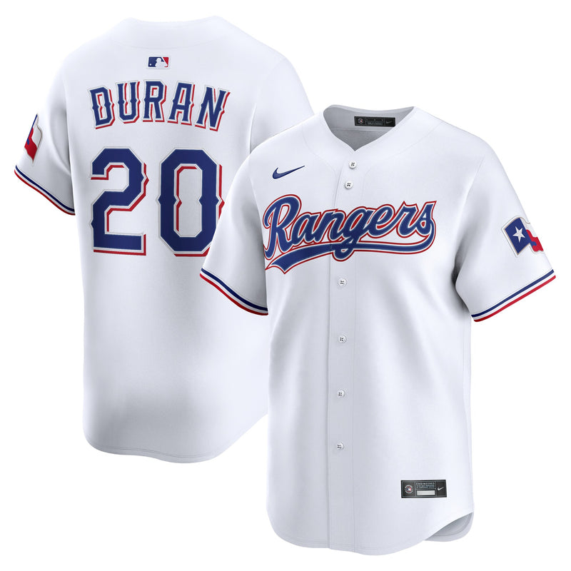 Ezequiel Duran Texas Rangers Baseball Jersey, White Limited Sportswear Jersey Shirt, Lightweight Breathable Athletic Jersey, Casual Gift for Men