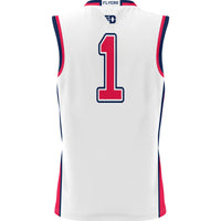 Dayton Flyers Basketball Jersey, White Lightweight Sportswear Jersey Shirt, Sleeveless Athletic Tank Jersey, Casual Gift for Men