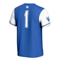 Kentucky Wildcats Softball Jersey, Royal/White Fashion Sportswear Jersey Shirt, Lightweight Breathable Athletic Jersey, Casual Gift for Men