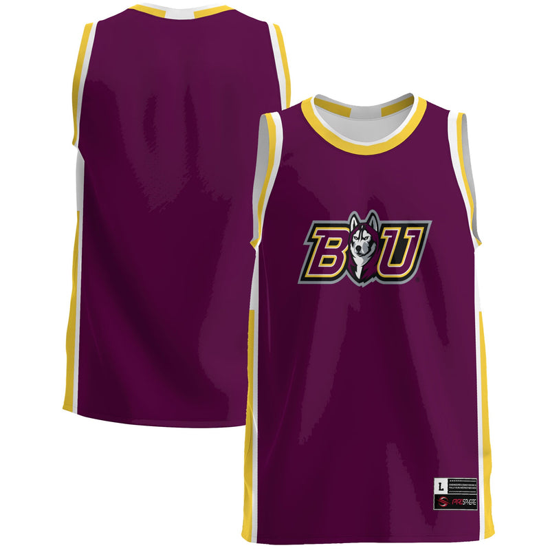 Bloomsburg Huskies Basketball Jersey, Maroon Lightweight Sportswear Jersey Shirt, Sleeveless Athletic Tank Jersey, Casual Gift for Men