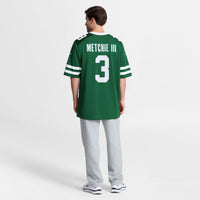 John Metchie III New York Jets Football Jersey, Green Game Sportswear Jersey Shirt, Lightweight Breathable Athletic Jersey, Casual Gift for Men