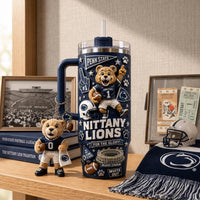 PSU Spirit Collage - Navy Wraparound Tumbler Graphic