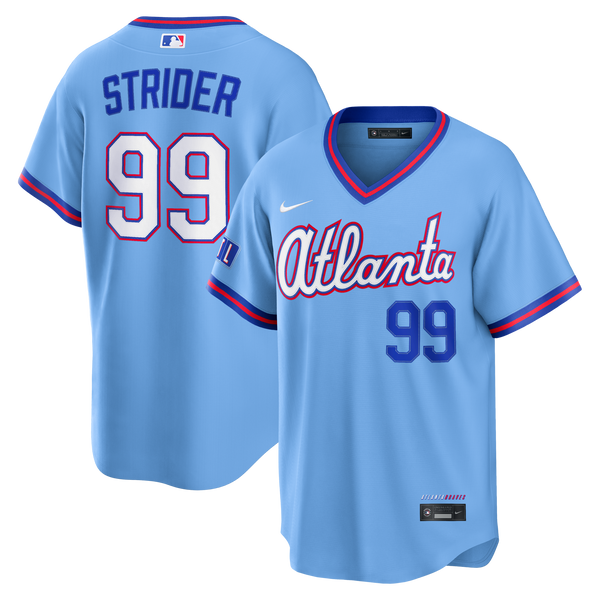 Atlanta Braves Spencer Strider Powder Blue 2026 City Connect Stadium Jersey
