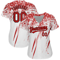 Custom Baseball Jersey, White Sportswear Jersey Shirt, Athletic Button Down Moisture Wicking Jersey, Casual Gift for Men, Style 3DPattern1113