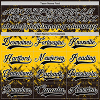 Custom Hockey Jersey, Black Yellow White Sportswear Jersey Shirt, Athletic Long Sleeve V Neck Jersey, Casual Gift for Men