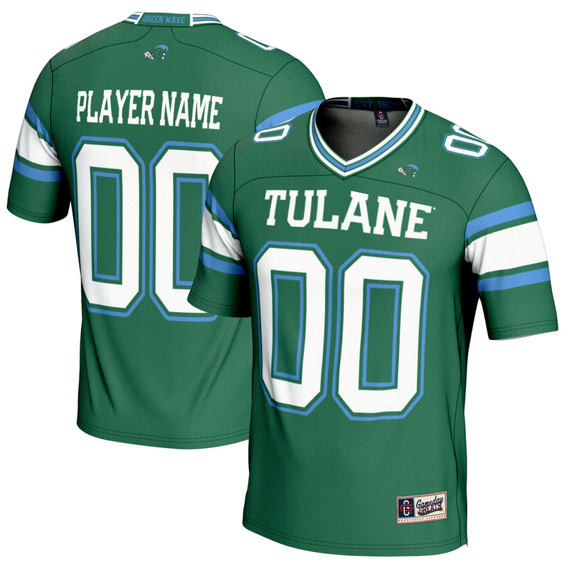 Tulane Green Wave Football Jersey, Football Sportswear Jersey Shirt, Lightweight Breathable Athletic Jersey, Casual Gift for Men, Style 5255623