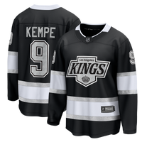 Adrian Kempe Los Angeles Kings Hockey Jersey, Black Breakaway Sportswear Jersey Shirt, Long Sleeve Hockey Sweater Jersey, Casual Gift for Men