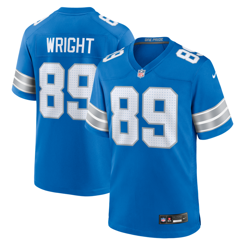 Brock Wright Detroit Lions Football Jersey, Blue Game Sportswear Jersey Shirt, Lightweight Breathable Athletic Jersey, Casual Gift for Men