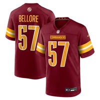 Nick Bellore Washington Commanders Football Jersey, Sportswear Jersey Shirt, Lightweight Breathable Athletic Jersey, Casual Gift for Men