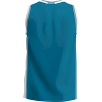 Hawaii Pacific Sharks Basketball Jersey, Teal Lightweight Sportswear Jersey Shirt, Sleeveless Athletic Tank Jersey, Casual Gift for Men