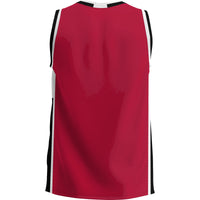 Bridgewater State Bears Basketball Jersey, Red Lightweight Sportswear Jersey Shirt, Sleeveless Athletic Tank Jersey, Casual Gift for Men