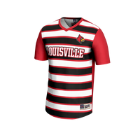 Louisville Cardinals Lightweight Soccer Jersey, Red Fashion Sportswear Jersey Shirt, Lightweight Breathable Athletic Jersey, Casual Gift for Men
