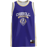 Carroll College Fighting Saints Basketball Jersey, Purple Sportswear Jersey Shirt, Sleeveless Athletic Tank Jersey, Casual Gift for Men