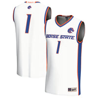 Boise State Broncos Basketball Jersey, White Fashion Sportswear Jersey Shirt, Sleeveless Athletic Tank Jersey, Casual Gift for Men