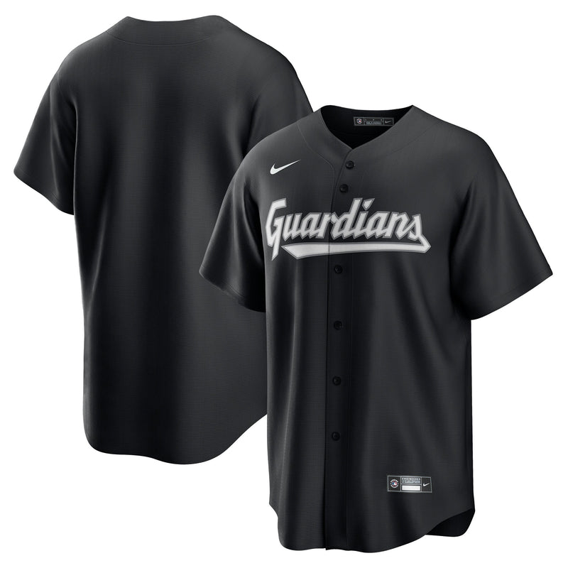 Cleveland Guardians Baseball Jersey, Black Replica Sportswear Jersey Shirt, Lightweight Breathable Athletic Jersey, Casual Gift for Men