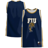 FIU Panthers Basketball Jersey, Navy Lightweight Sportswear Jersey Shirt, Sleeveless Athletic Tank Jersey, Casual Gift for Men