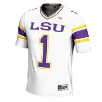 LSU Tigers Football Jersey, White Sportswear Jersey Shirt, Lightweight Breathable Athletic Jersey, Casual Gift for Men, Style 200683263