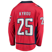 Jordan Kyrou Washington Capitals Hockey Jersey, Red Breakaway Sportswear Jersey Shirt, Long Sleeve Hockey Sweater Jersey, Casual Gift for Men