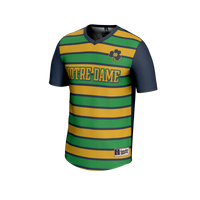 Notre Dame Fighting Irish Soccer Jersey, Navy/Gold Fashion Sportswear Jersey Shirt, Lightweight Breathable Athletic Jersey, Casual Gift for Men