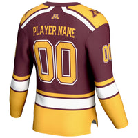 Minnesota Golden Gophers Hockey Jersey, Maroon Sportswear Jersey Shirt, Long Sleeve Hockey Sweater Jersey, Casual Gift for Men