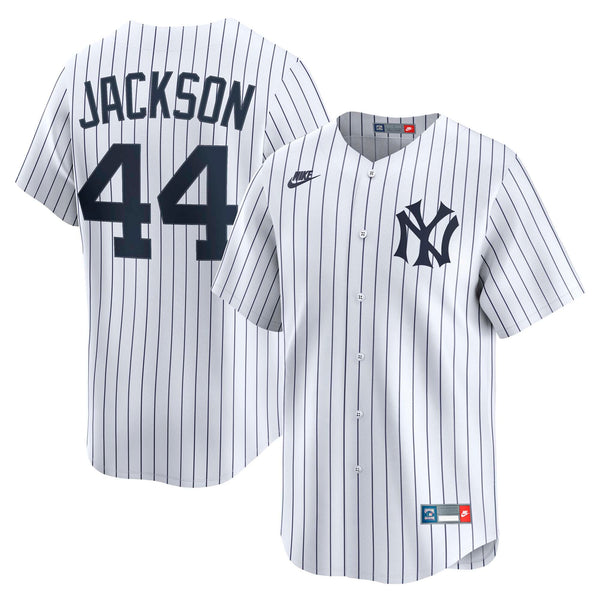 New York Yankees Reggie Jackson White Throwback Cooperstown Collection Limited Jersey