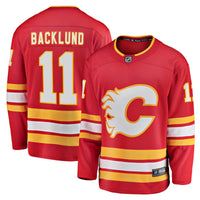 Mikael Backlund Calgary Flames Hockey Jersey, Red Breakaway Home Sportswear Jersey Shirt, Long Sleeve Hockey Sweater Jersey, Casual Gift for Men