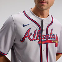 Ozzie Albies Atlanta Braves Baseball Jersey, Gray Limited Sportswear Jersey Shirt, Lightweight Breathable Athletic Jersey, Casual Gift for Men