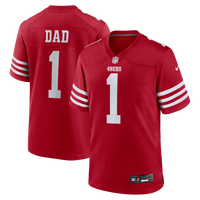 Number 1 Dad San Francisco 49ers Football Jersey, Scarlet Sportswear Jersey Shirt, Lightweight Breathable Athletic Jersey, Casual Gift for Men