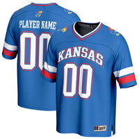 Kansas Jayhawks Football Jersey, Royal Fashion Sportswear Jersey Shirt, Lightweight Breathable Athletic Jersey, Casual Gift for Men
