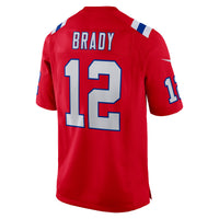Tom Brady New England Patriots Football Jersey, Red Game Sportswear Jersey Shirt, Lightweight Breathable Athletic Jersey, Casual Gift for Men