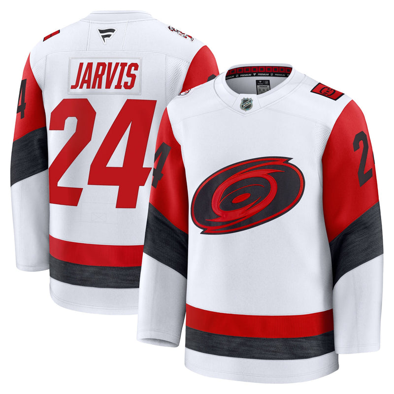 Seth Jarvis Carolina Hurricanes Hockey Jersey, White Premium Sportswear Jersey Shirt, Long Sleeve Hockey Sweater Jersey, Casual Gift for Men