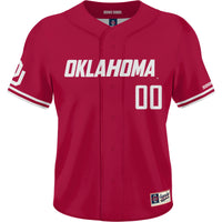 Oklahoma Sooners Baseball Jersey, Crimson Sportswear Jersey Shirt, Lightweight Breathable Athletic Jersey, Casual Gift for Men, Style 200097232