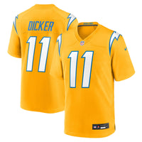 Cameron Dicker Los Angeles Chargers Football Jersey, Gold Sportswear Jersey Shirt, Lightweight Breathable Athletic Jersey, Casual Gift for Men