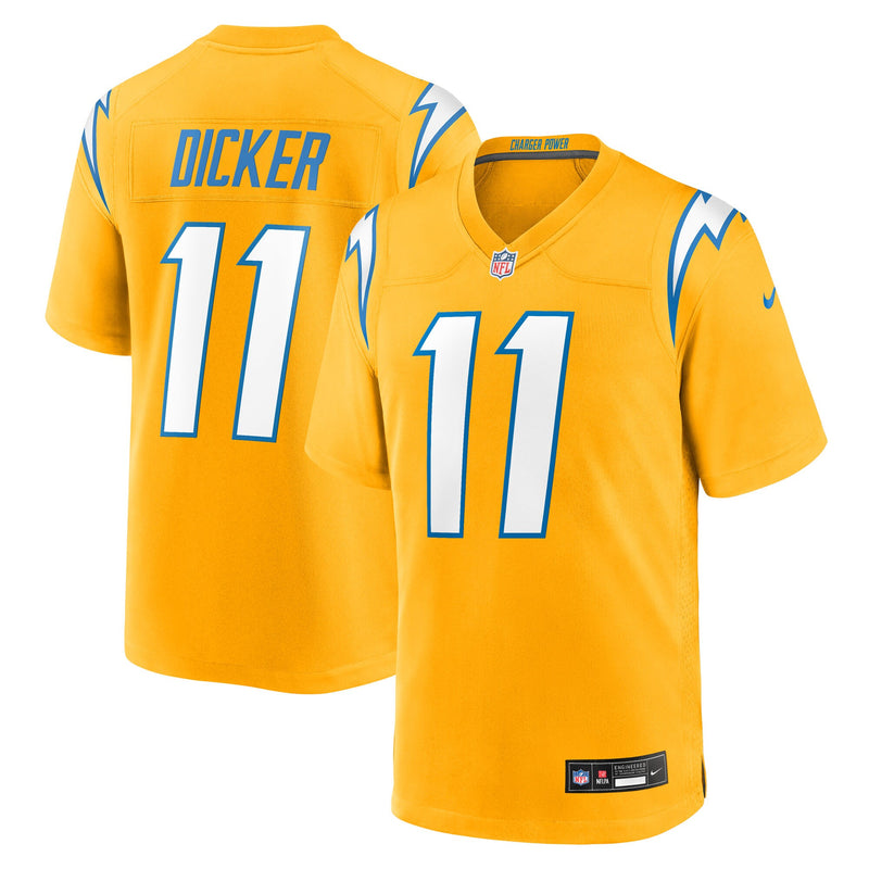 Cameron Dicker Los Angeles Chargers Football Jersey, Gold Sportswear Jersey Shirt, Lightweight Breathable Athletic Jersey, Casual Gift for Men