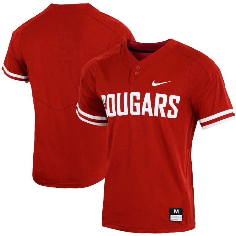 Washington State Cougars Baseball Jersey, Crimson Replica Sportswear Jersey Shirt, Lightweight Breathable Athletic Jersey, Casual Gift for Men