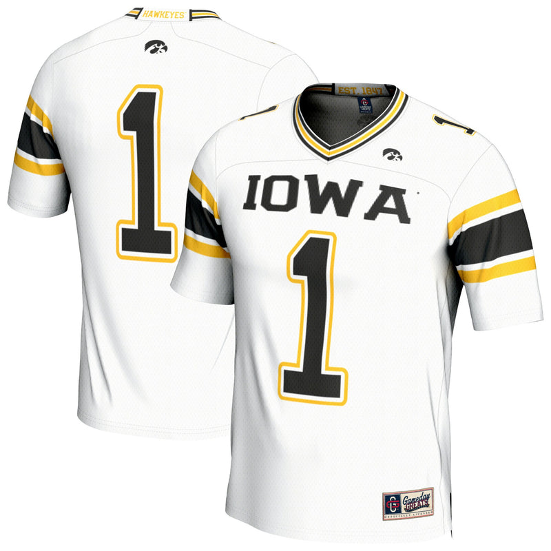 Iowa Hawkeyes Football Jersey, White Fashion Lightweight Sportswear Jersey Shirt, Lightweight Breathable Athletic Jersey, Casual Gift for Men