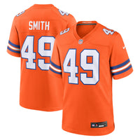 Dennis Smith Denver Broncos Football Jersey, Orange Game Sportswear Jersey Shirt, Lightweight Breathable Athletic Jersey, Casual Gift for Men