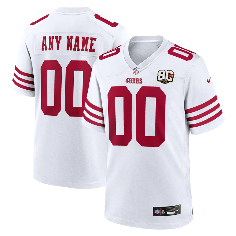 San Francisco 49ers Football Jersey, White Sportswear Jersey Shirt, Lightweight Breathable Athletic Jersey, Casual Gift for Men, Style 204577504