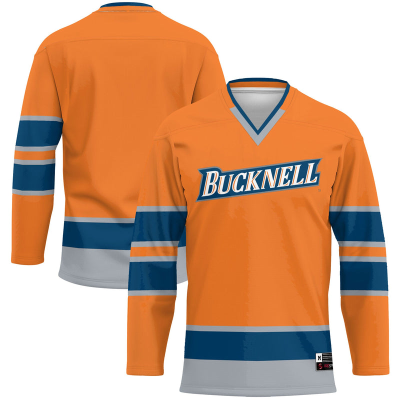 Bucknell Bison Hockey Jersey, Blue Sportswear Jersey Shirt, Long Sleeve Hockey Sweater Jersey, Casual Gift for Men, Style 4728179