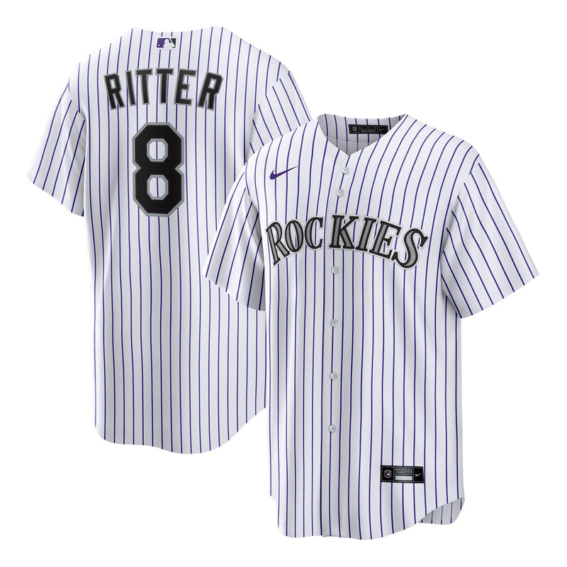 Ryan Ritter Colorado Rockies Baseball Jersey, White Replica Sportswear Jersey Shirt, Lightweight Breathable Athletic Jersey, Casual Gift for Men