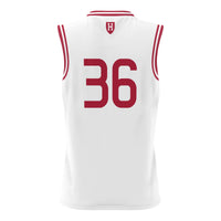 Harvard Crimson Basketball Jersey, White Lightweight Sportswear Jersey Shirt, Sleeveless Athletic Tank Jersey, Casual Gift for Men