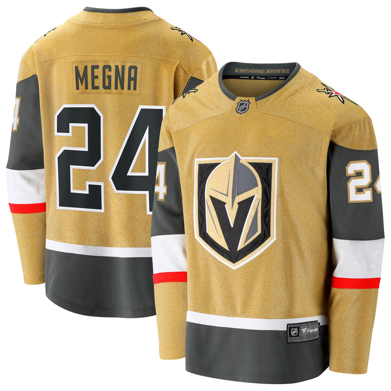 Jaycob Megna Vegas Golden Knights Hockey Jersey, Gold Breakaway Sportswear Jersey Shirt, Long Sleeve Hockey Sweater Jersey, Casual Gift for Men
