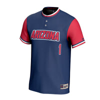 Arizona Wildcats Softball Jersey, Navy Fashion Lightweight Sportswear Jersey Shirt, Lightweight Breathable Athletic Jersey, Casual Gift for Men