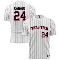 Texas Tech Red Raiders Softball Jersey, White Fashion Sportswear Jersey Shirt, Lightweight Breathable Athletic Jersey, Casual Gift for Men