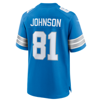 Calvin Johnson Detroit Lions Football Jersey, Blue Game Sportswear Jersey Shirt, Lightweight Breathable Athletic Jersey, Casual Gift for Men