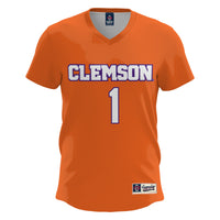 Clemson Tigers Lacrosse Jersey, Orange Lightweight Sportswear Jersey Shirt, Lightweight Breathable Athletic Jersey, Casual Gift for Men