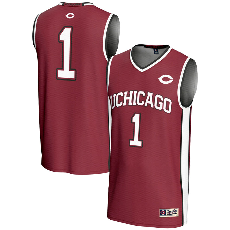 UChicago Maroons Basketball Jersey, Maroon Lightweight Sportswear Jersey Shirt, Sleeveless Athletic Tank Jersey, Casual Gift for Men