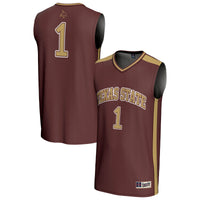 Texas State Bobcats Basketball Jersey, Maroon Fashion Lightweight Sportswear Jersey Shirt, Sleeveless Athletic Tank Jersey, Casual Gift for Men